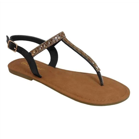 NEW LYNX women's rose gold sequin sandal in black - Picture 1 of 1